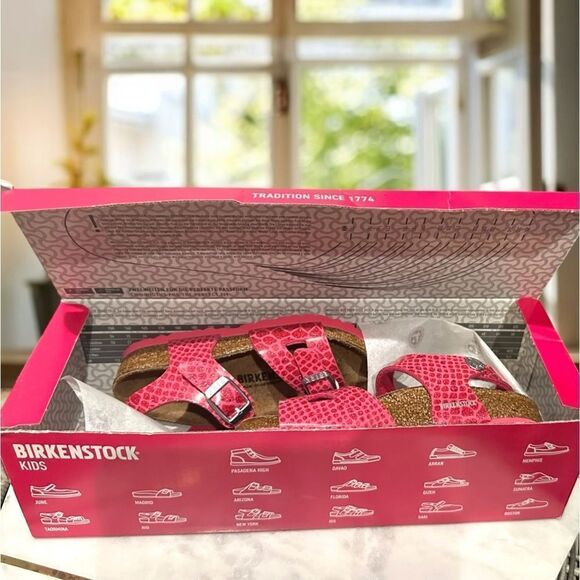 BIRKENSTOCK Toddler Kids Rio Magic Galaxy Bright Rose Pink Sandals Size 26 US 8 - Picture 3 of 16